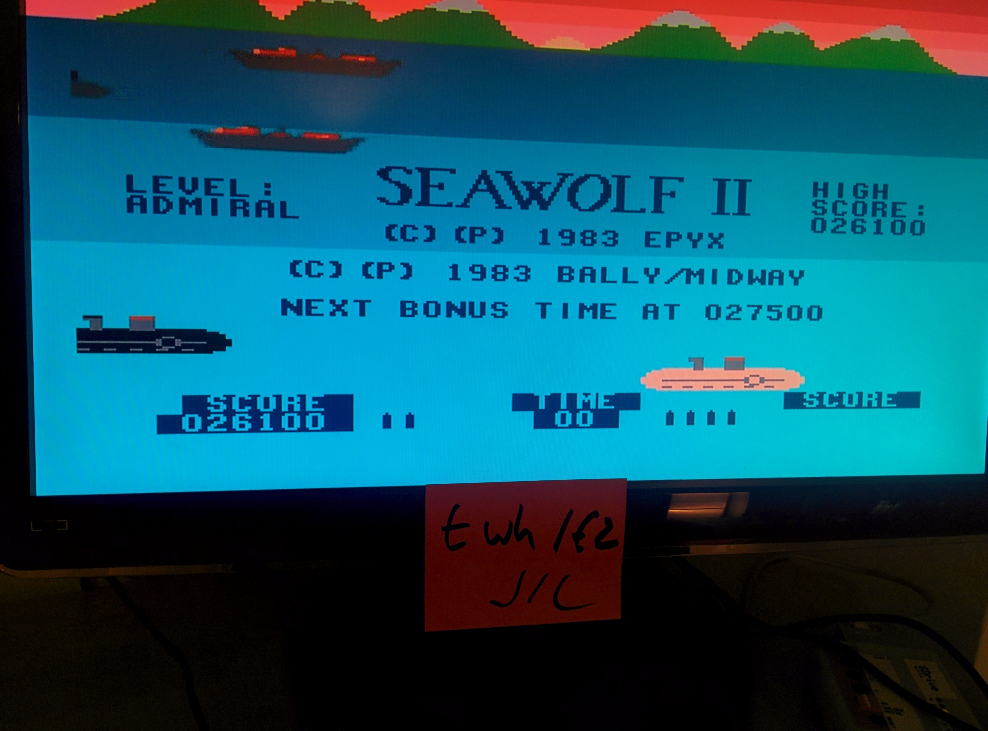 twhf2: Seawolf II (Atari 400/800/XL/XE) 26,100 points on 2014-05-16 13:54:19