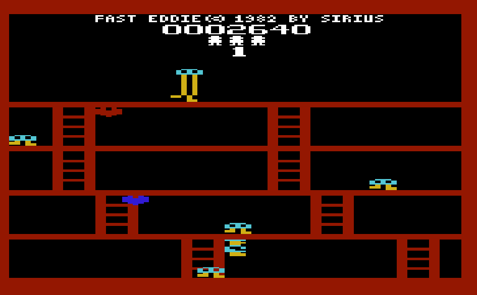 cncfreak: Fast Eddie (Commodore VIC-20 Emulated) 2,640 points on 2013-09-26 22:24:12