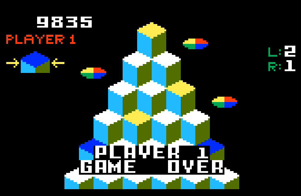 Q*Bert 9,835 points