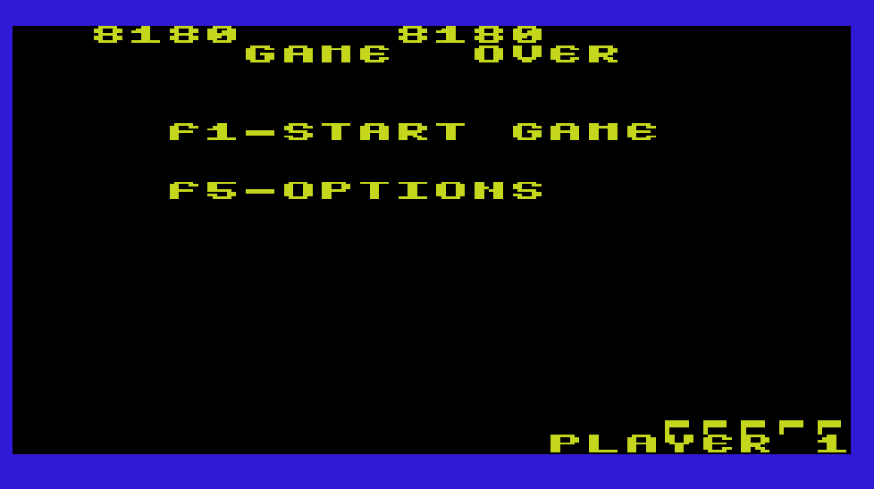 cncfreak: Galaxian (Commodore VIC-20 Emulated) 8,180 points on 2013-09-26 22:25:25