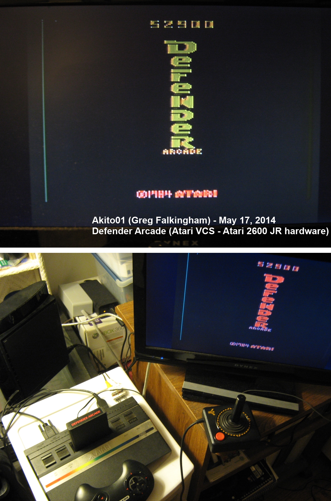 Akito01: Defender Arcade (Atari 2600 Novice/B) 52,900 points on 2014-05-17 20:23:19