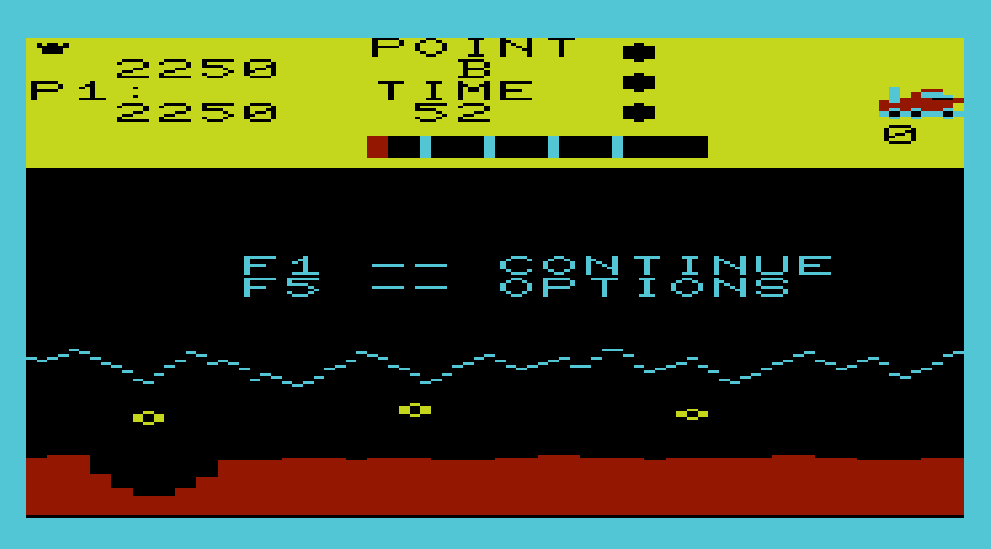 cncfreak: Moon Patrol (Commodore VIC-20 Emulated) 2,250 points on 2013-09-26 22:26:49