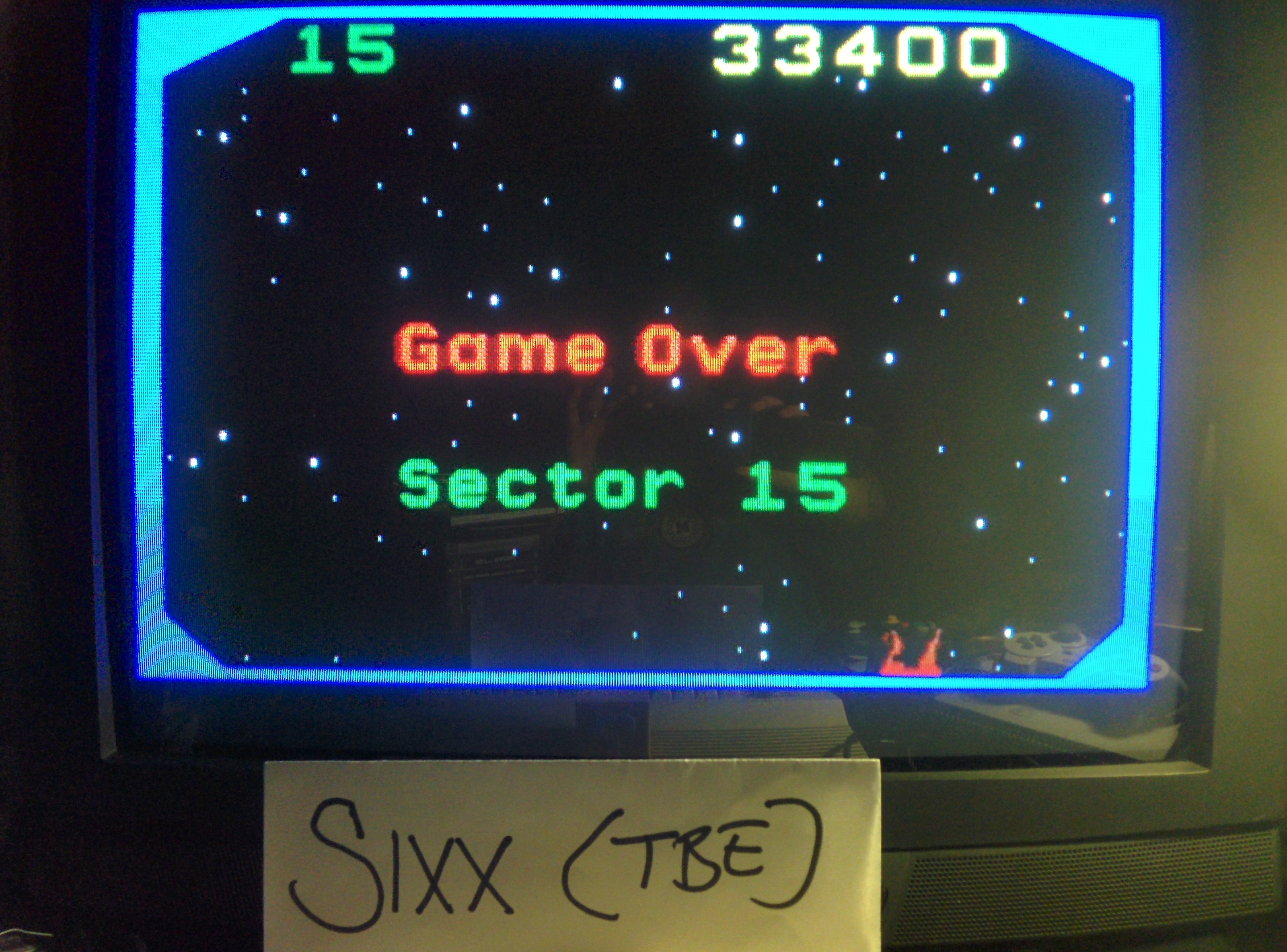 Sixx: Beamrider: Skill 1 (Colecovision Emulated) 33,400 points on 2014-05-20 19:22:06