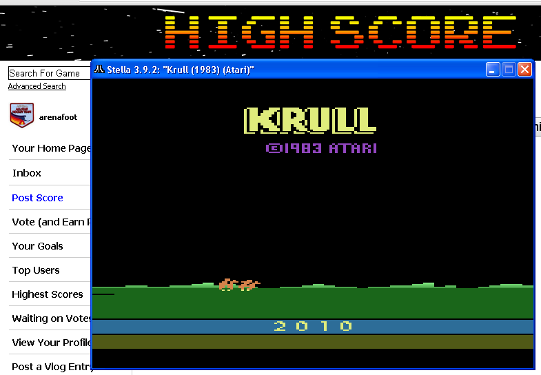 arenafoot: Krull (Atari 2600 Emulated) 2,010 points on 2014-05-21 23:07:43