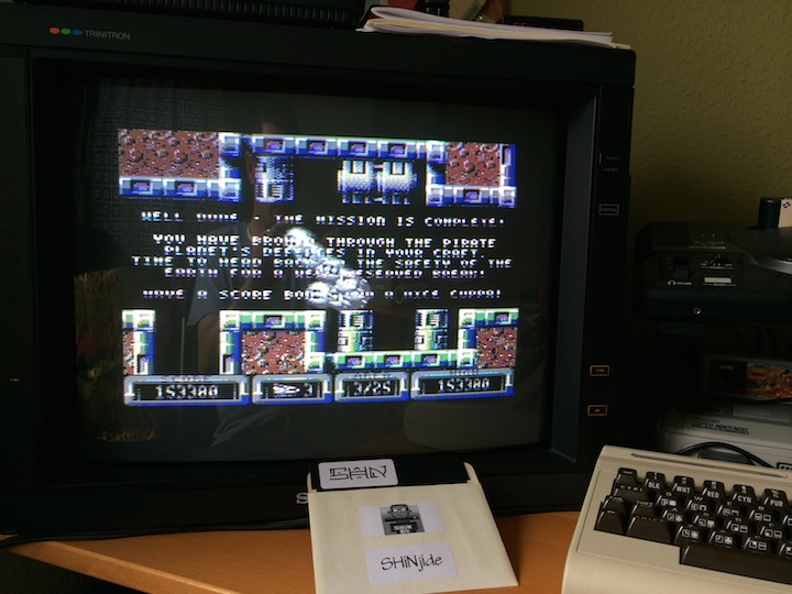 SHiNjide: Vallation (Commodore 64) 153,380 points on 2014-05-23 08:15:58