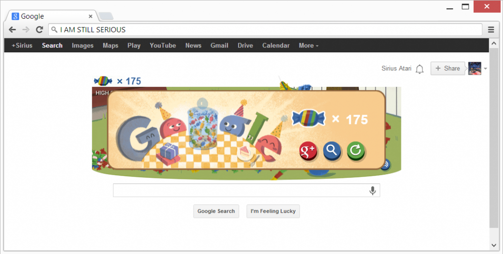 Google 15th Birthday Doodle 175 points