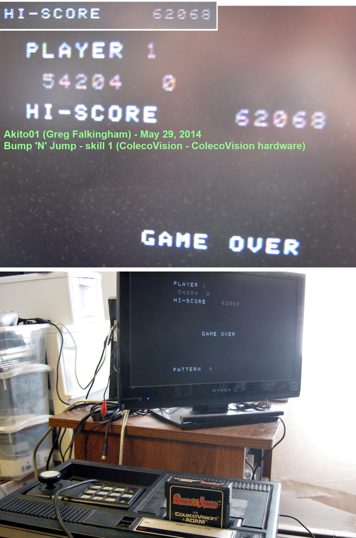 Akito01: Bump N Jump (Colecovision) 62,068 points on 2014-05-29 09:30:09