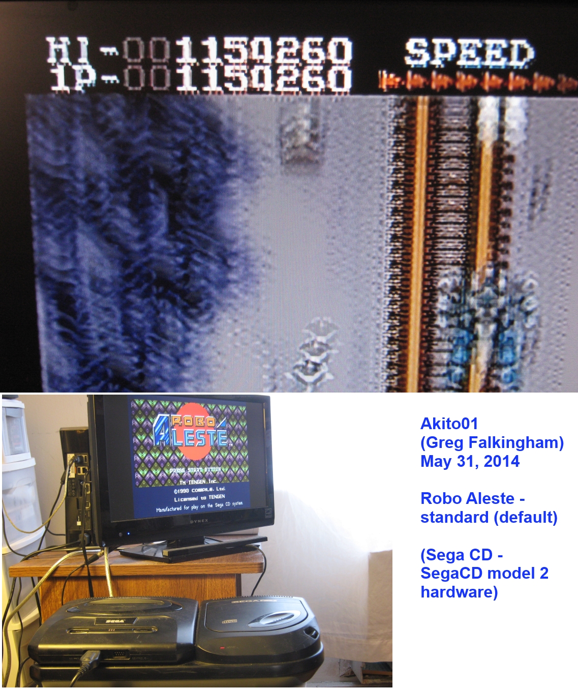 Akito01: Robo Aleste: Normal (Sega Genesis / MegaDrive) 1,154,260 points on 2014-05-31 16:12:05