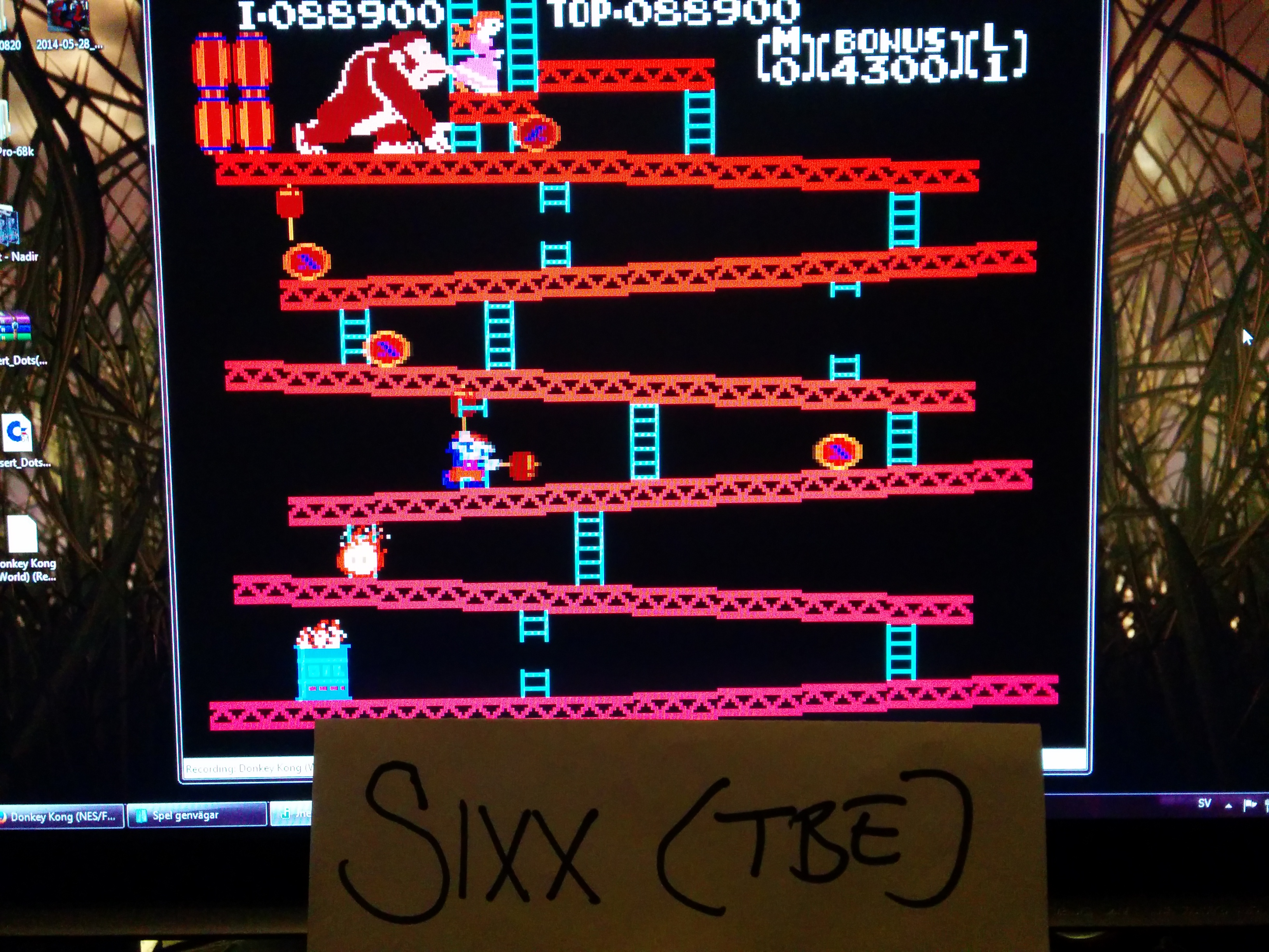 Sixx: Donkey Kong (NES/Famicom Emulated) 88,900 points on 2014-06-01 15:41:53
