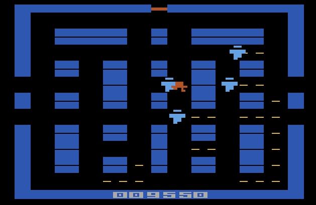 cncfreak: Lock N Chase (Atari 2600 Emulated Novice/B Mode) 9,550 points on 2013-09-27 07:30:57