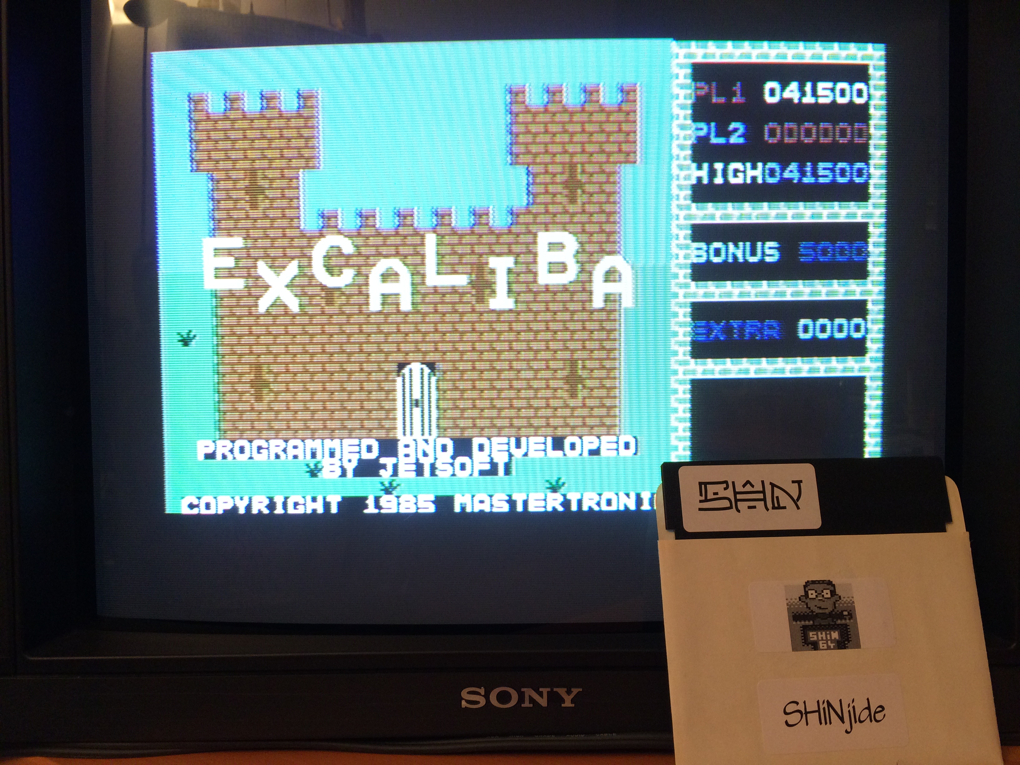 SHiNjide: Excaliba (Commodore 64) 41,500 points on 2014-06-06 00:19:39