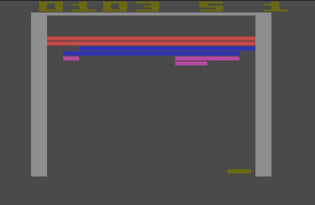 cncfreak: Super Breakout (Atari 2600 Emulated Novice/B Mode) 103 points on 2013-09-27 13:51:12