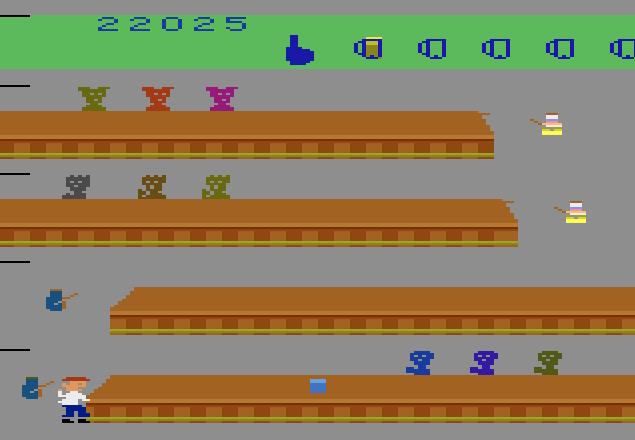 cncfreak: Tapper (Atari 2600 Emulated Novice/B Mode) 22,025 points on 2013-09-27 13:52:27