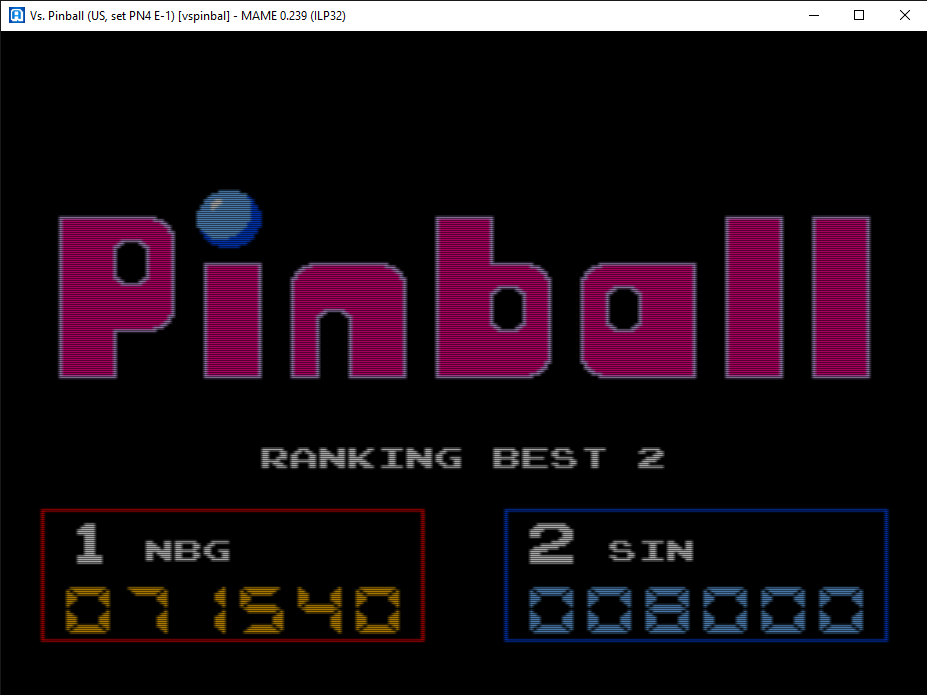 vs. Pinball 71,540 points